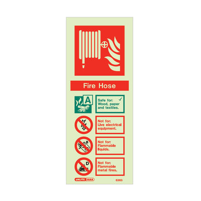 Photoluminescent Fire Hose Signs
