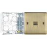 BG Nexus Antique Brass Single Slave Telephone Socket NABBTS1 with 35mm Steel Back Box