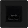 BG Screwless Matt Black Dual USB Charger 3.1A Output Socket - Black Insert by British General (BG-FFBEMS2+EMUSB3B)