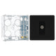 BG Screwless Matt Black 1 Gang Isolated Coaxial Socket FFB62 with 35mm Steel Back Box