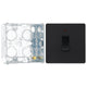 BG Evolve Matt Black 20A 2 Pole LED Switch PCDMB31B with 35mm Steel Back Box