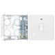 BG Evolve Pearlescent White 13A Unswitched Spur with Neon and Flex Outlet PCDCL54W with 35mm Steel Back Box