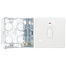 BG Evolve Pearlescent White 13A Flex Outlet Neon Unswitched Fused Connection Unit PCDCL54W with 35mm Steel Back Box