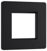BG Evolve PCDMBEMS2B Matt Black 2 Euro Module Front Plate-Black Insert by British General (BG-PCDMBEMS2B-Shopify-SA_1)
