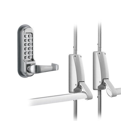 Extinguishers & Equipment: Briton Double Door Panic Bar Set with 2 Bolts Push Bar Set Only by Briton (Safelincs-BRDPBB)