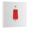 BG 974 Moulded Square Edge | White | 1 Gang 45A 2 Pole Neon Cooker Switch by British General (BG-974)