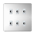 BG Nexus Screwless Polished Chrome 6 Gang Flex Outlet Socket