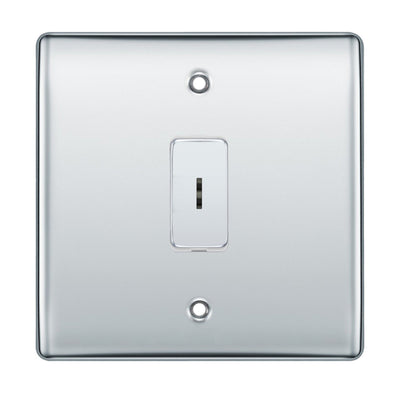BG Polished Chrome 1 Gang 20 Amp Double Pole Secret Key Grid Switch