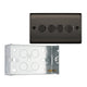 BG Nexus Metal Black Nickle 200W 2 Way Quad Trailing Edge Dimmer Switch NBN84 with 35mm Steel Back Box