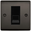 BG Nexus Black Nickel Single RJ11 Telephone Socket NBNRJ111 - Black Insert