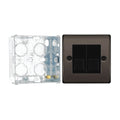 BG Nexus Black Nickle RJ11 Double Data Outlet Socket NBNRJ112 with 35mm Steel Back Box