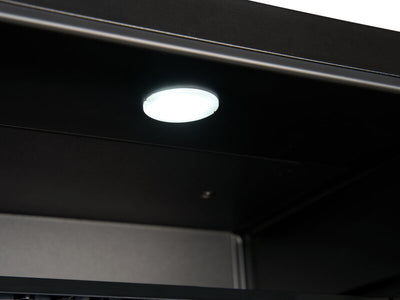 Corby Eton 35L Glass Door Minibar in Black & Black - UK Plug