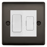 BG Nexus Black Nickel 2 Way Light Switch & 13A Fused Spur Plate | White Insert by British General