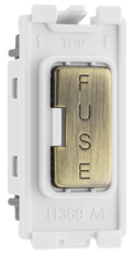BG RABFUSE Nexus Grid Antique Brass 13A Fuse Holder Module