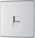 BG FBSRJ111 Nexus Screwless Flat-Plate Single RJ11 Data Outlet Brushed Steel