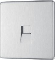 BG FBSRJ111 Nexus Screwless Flat-Plate Single RJ11 Data Outlet Brushed Steel by British General (BG-FBSRJ111-Shopify-SA_1)