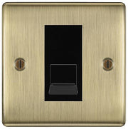 BG Nexus Antique Brass Single RJ11 Telephone Socket NABRJ111 - Black Insert by British General (BG-NABRJ111B)
