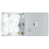 BG Screwless Polished Chrome 13A Unswitched Spur + Cable Outlet FPC55 with 25mm Steel Back Box
