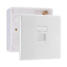 BG Electrical Singel RJ45 Telephone Socket (Screw) & 32mm Pattress Back Box by British General (BG-8RJ45/1+891)