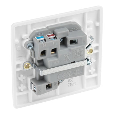 BG Nexus 13A 2 Pole Switched Fused Connection Unit White & 32mm Pattress Back Box