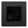 BG Evolve Black Chrome 2 Way Single Pole Key Switch with 2 Way Single Pole Switch, Key Included - Black Insert