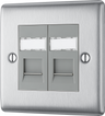 BG NBSRJ452 Nexus Metal Brushed Steel 2 Gang RJ45 Data Outlet by British General (BG-NBSRJ452-Shopify-SA_1)