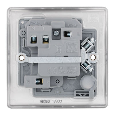 BG Nexus Brushed Steel 13A Switched Fused Connection Unit & Surface Pattress Back Box