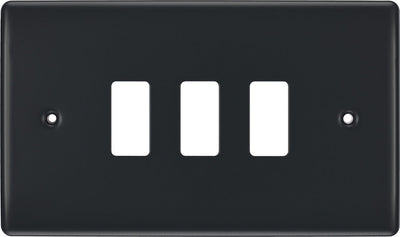 BG RPM3 Nexus Grid Part M | 3 Module Front Plate by British General (BG-RPM3)