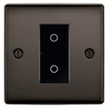 BG Nexus Black Nickel Single Secondary Touch Dimmer Switch Black Insert NBNTDS1B