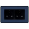 BG Evolve Matt Blue 4 Gang 13A Unswitched Socket - PCDDB4GUSSB by British General (BG-PCDDB4GUSSB)
