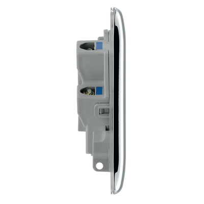 BG NPC54 Nexus Metal Polished Chrome 13A Unswitched Fused Spur Unit