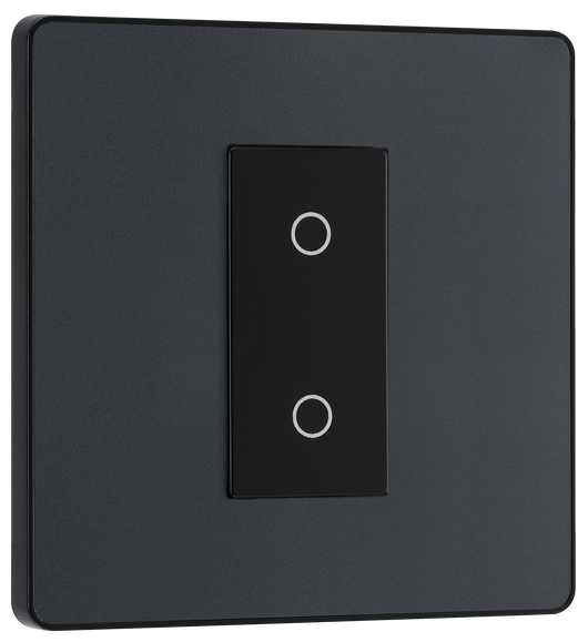 PCDMGTDM1B Front - his Evolve Matt Grey single master trailing edge touch dimmer allows you to control your light levels and set the mood.