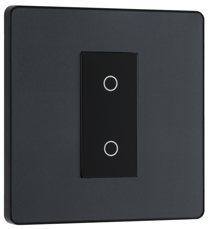 PCDMGTDM1B Front - his Evolve Matt Grey single master trailing edge touch dimmer allows you to control your light levels and set the mood.