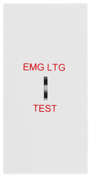 BG EMSW12ELW Euro Module 20AX 2-Way Key Switch - White (Emergency lighting test) by British General (BG-EMSW12ELW)