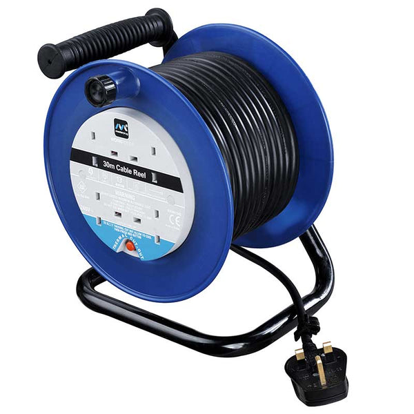 Masterplug LDCC3013/4BL Blue 13A 4 Gang Cable Reel 30m