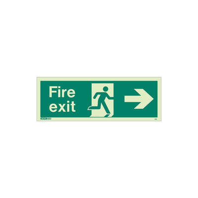 Extinguishers & Equipment: Fire Exit Signs from JALITE 120x340mm - Size T / Arrow Down by Jalite signs (Safelincs-JS437T)