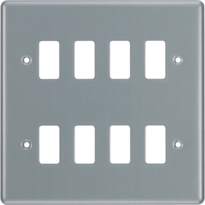 BG RMC8 Nexus Grid Metal Clad | 8 Module Front Plate by British General (BG-RMC8)