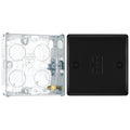 BG Nexus Metal Matt Black 13A Unswitched Fused Connection Unit NFB54 with 25mm Steel Back Box