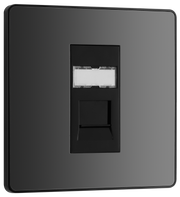 BG PCDBCRJ451B Black Chrome Evolve RJ45 Cat6 Data Outlet - Black Insert by British General (BG-PCDBCRJ451B-Shopify-SA_1)