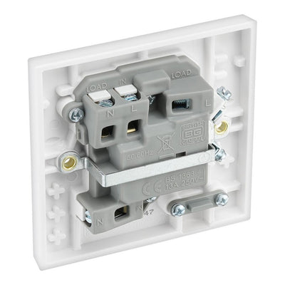 BG 951 Moulded Square Edge | White | 13A 2 Pole Neon Switched Fused Connection Unit by British General (BG-951)