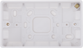 BG 892 Moulded Round Edge | White | 32mm | 2 Gang Surface Pattress