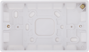 BG 892 Moulded Round Edge | White | 32mm | 2 Gang Surface Pattress by British General (BG-892)