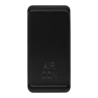 BG RRACFB Matt Black 20 Amp Double Pole Appliance Grid Switch Labelled Air Conditioning