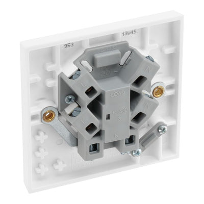 BG 953 Moulded Square Edge | White | Unswitched Spur + 3A Fuse by British General (BG-953)
