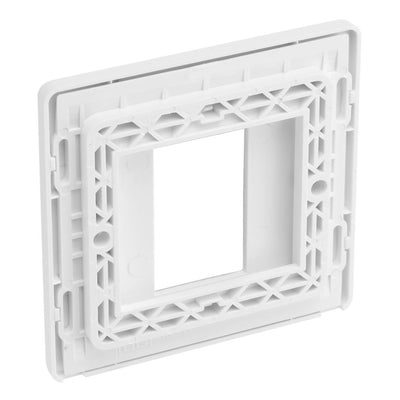 BG Evolve Pearlescent White Single Secondary Telephone Socket, Screw Terminal - White Insert