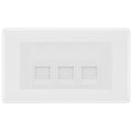 BG White Moulded 3 Gang IDC Secondary Telephone Socket - White Insert
