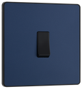 BG PCDDB12B Matt Blue Evolve 1 Gang 20A 16AX 2 Way Light Switch - Black Insert