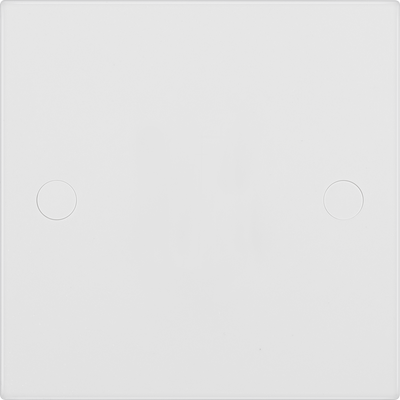 BG 904 Moulded Square Edge | White | 1 Gang Blank Plate by British General (BG-904)
