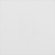 BG 904 Moulded Square Edge | White | 1 Gang Blank Plate by British General (BG-904)
