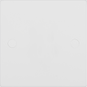 BG 904 Moulded Square Edge | White | 1 Gang Blank Plate by British General (BG-904)